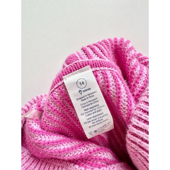 Girls' IVIVVA To The Moon And Back Purple Knit Hooded Cardigan Sweater, Size 14 - Picture 9 of 11